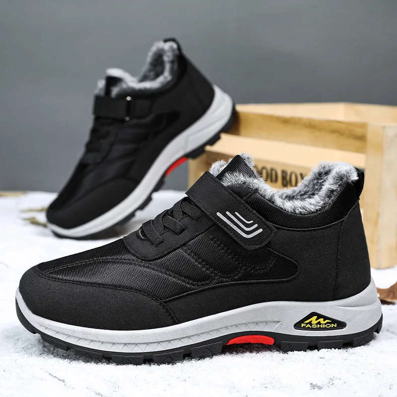 Cotton Shoes 2025 Winter New Style with Velvet Warmth Middle aged and Elderly Men's Shoes Thickened Snow Boots Men's Cotton Boot