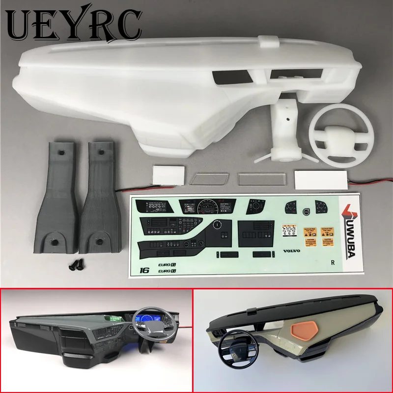 

Кабина левый/правый руль, внутренняя центральная консоль для радиоуправляемого самосвала Tamiya 1/14 VOLVO FH16 750 56360, детали модели автомобиля