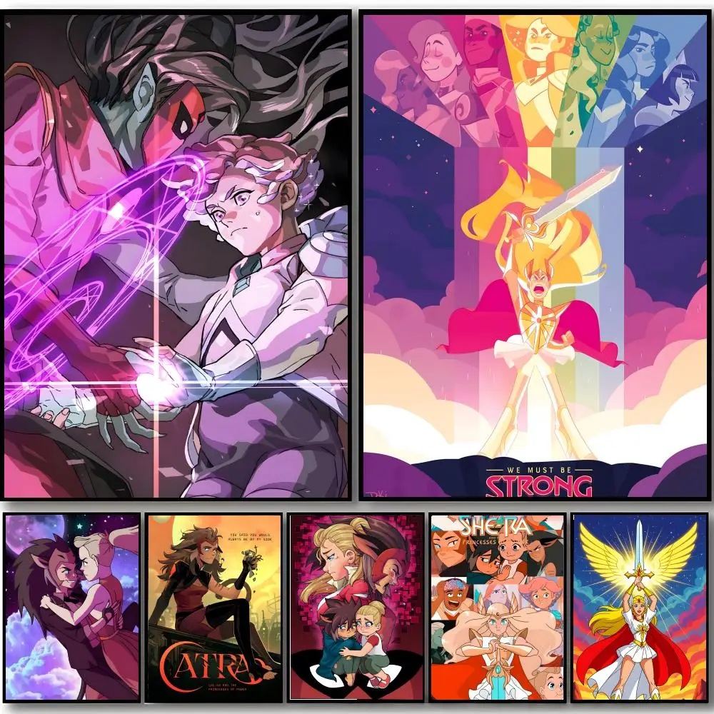 Anime S-She-Ra and the P-Princesses of Power Poster HD art sticky wall waterproof home bedroom bar aesthetic decoration