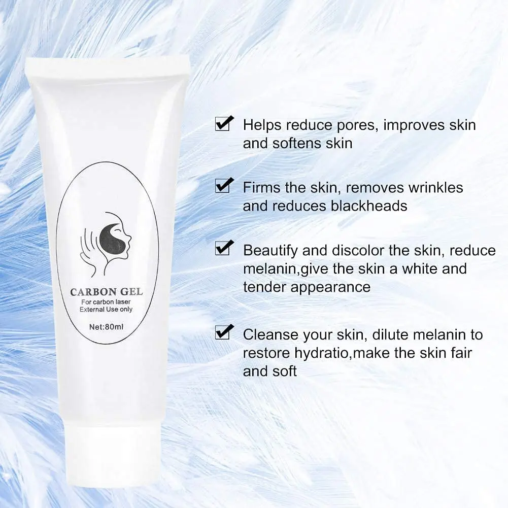 80ML Carbon Peel Cream Gel for Skin Rejuvenation Black Doll,Facial Skin Deep Cleaning with Carbon Gel Nano Activated Carbon for