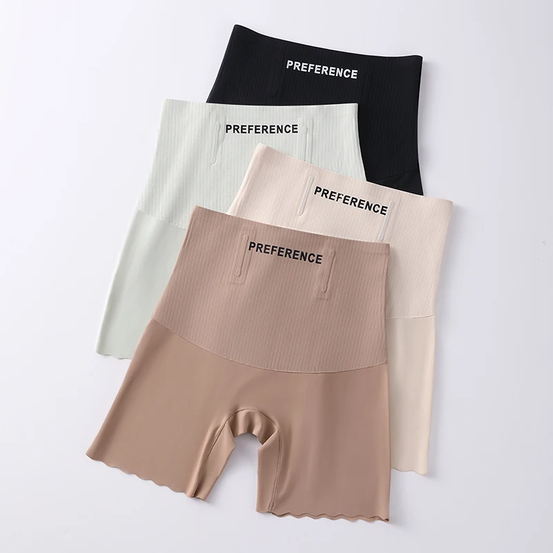 안전 바지 란제리 허리 셰이퍼 여자 슬리밍 팬티 배꼽 강화 푸시 업 반바지 섹시한 속옷 여자 엉덩이 기중 장치