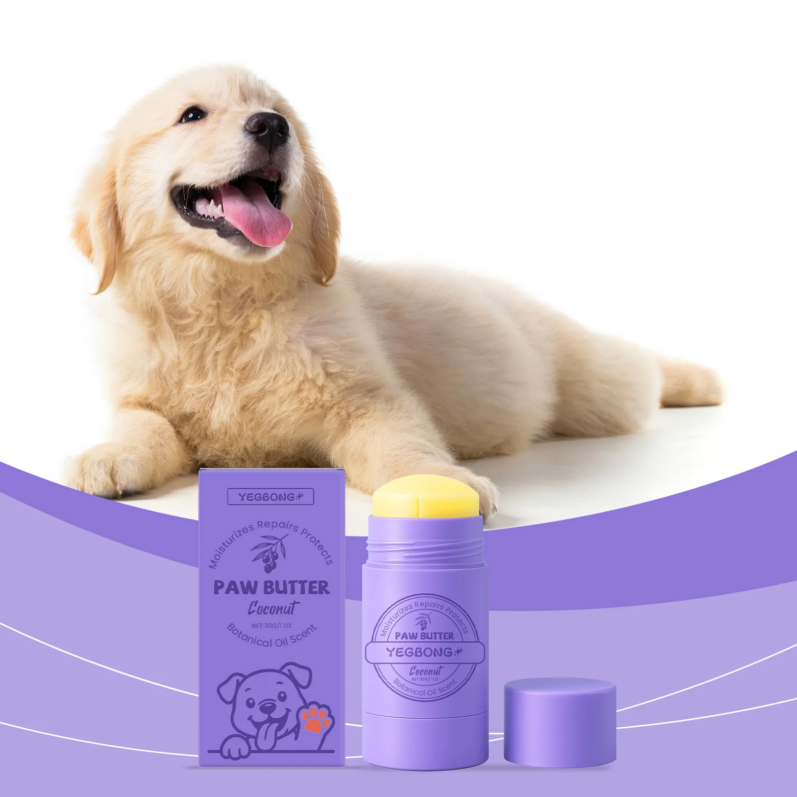 

Dog Paw Soothing Balm - 30g Gentle Moisturizer for Dry Pads - Post-Walk Care, Nourish & Protect Soften Rough Paws Pet Foot Cream
