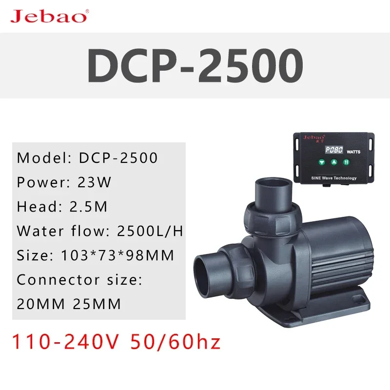 Jebao DCP 3000 4000 5000 6500 8000 10000 15000 18000 20000 Superstille spaarpomp DCP2500 DCP3500 aquarium water