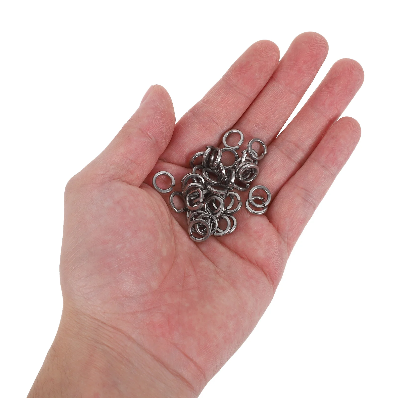 

200Pcs Stainless Steel Spring Washer Set M6 Flat Metal Lock Washers Circular Gasket Spacers for Plumbing Furniture DIY Projects
