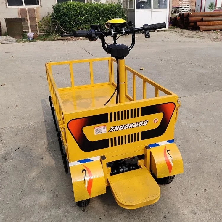 High Performance 4 Wheels Cargo Trolleys 800kg Heavy Duty Platform Trolley Battery Operated Electric Cart for Transport