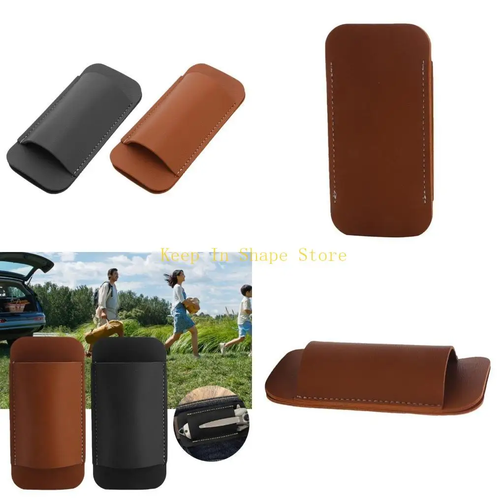 Leather Folded Knifed Sheaths Open Knifed Holsters Pocket Knifed Holder for Outdoor Camping Essential