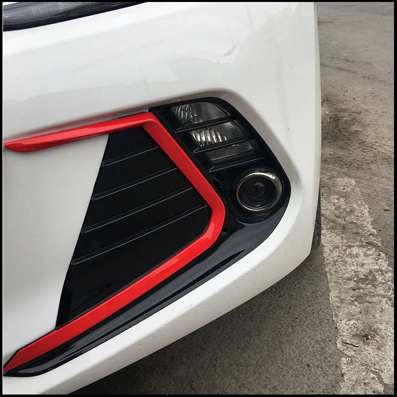 For Hyundai Elantra Avante 2016 2017 Front Fog Light Lamp Vent Cover Sticker Trim Auto Decorative Accessories for Vehicle Enhanc
