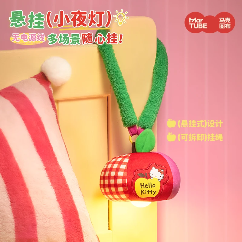 

Kawaii Hellokitty Apple Lamp Bedside Atmosphere Can Be Hung Room Decoration Christmas Ornaments Trend Toy Girl Birthday Gift