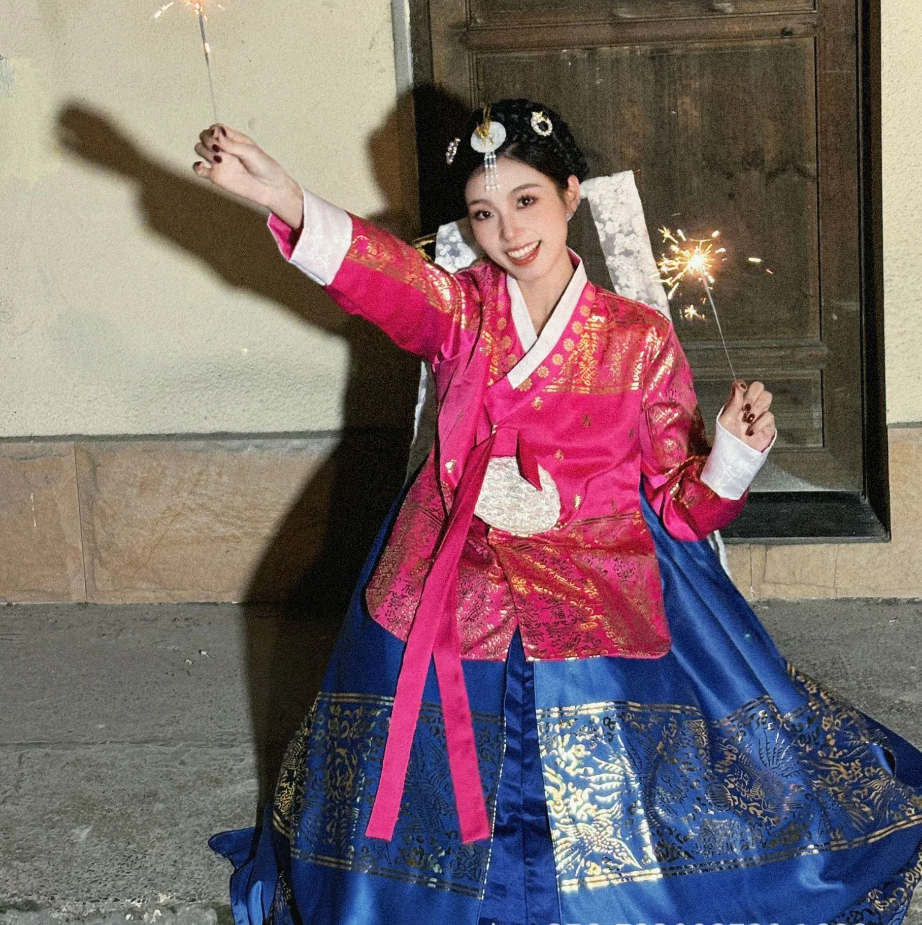 

New North Korean Yanji Hanbok Korean Princess Full Set of Clothing Burst Court Dress Stage Dance Performance Costumes Dress Set