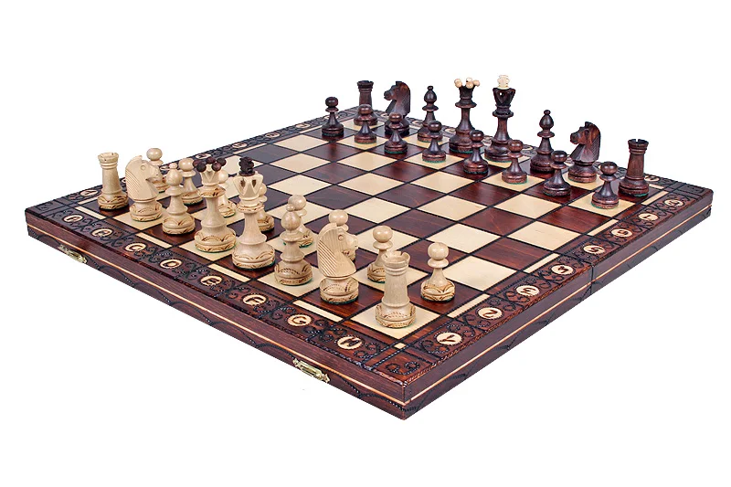 New Wooden Chess Set 42*42cm King Height 85mm Chess Pieces Floding Chessboard Chess Game Set I93