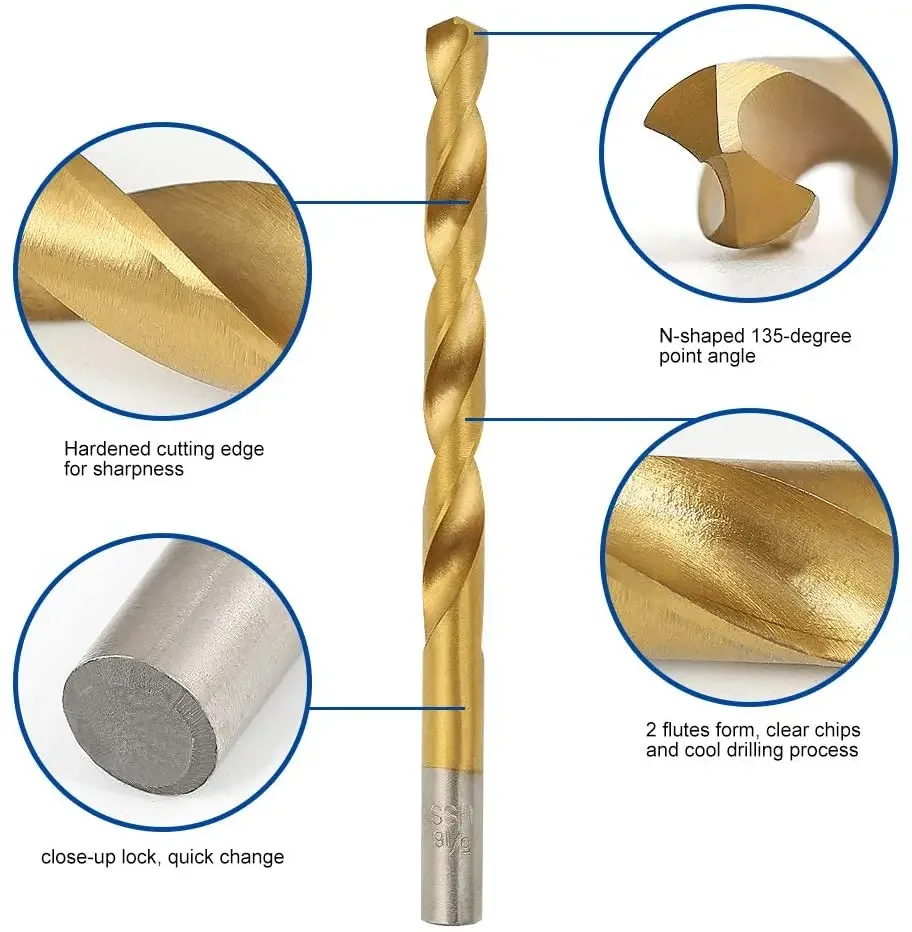 99PCS HSS Metric Drill Bit Sets For Drilling Stainless Steels & Hard Metals