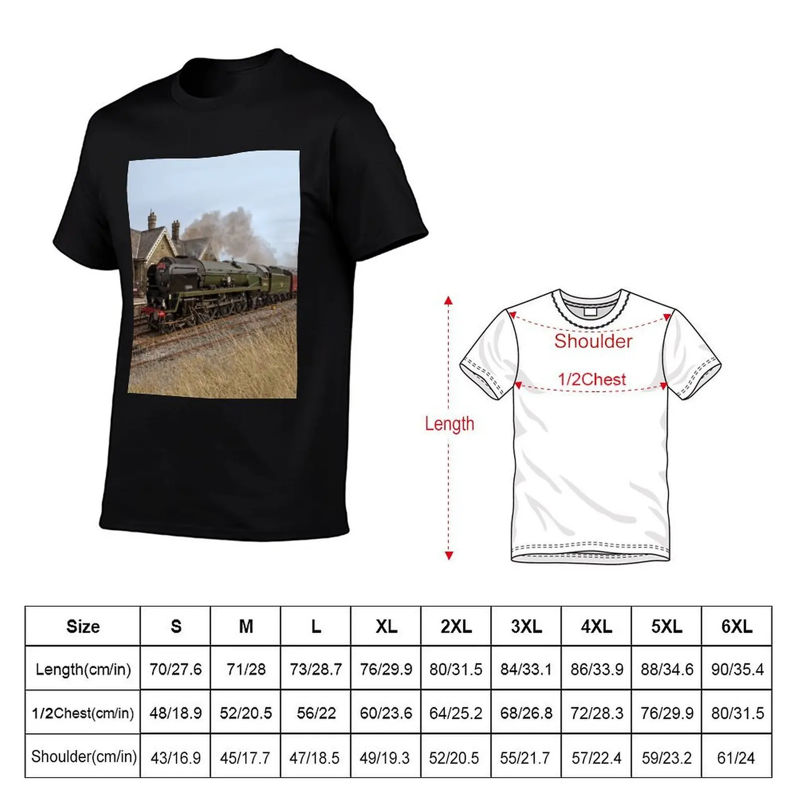 Steam train over Yorkshire moors T-Shirt anime t shirts oversize man t shirt cotton T-Shirt