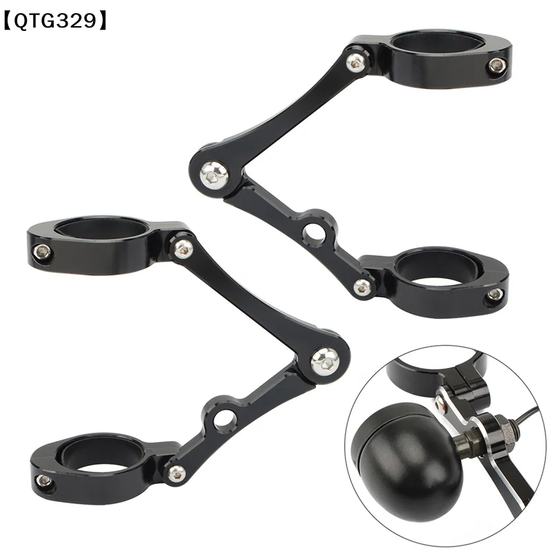 Motorcycle Headlight Bracket Mount Clamp 39mm-41mm CNC Fork Tube Spotlight Holder For  Cafe Racer Chopper Bobber Universal[T]