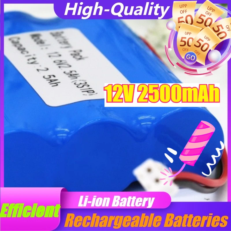 

12V 2500mAh 3s 18650 Lithium-ion Rechargeable Battery Used for Devices Such As Closed-circuit Television Cameras