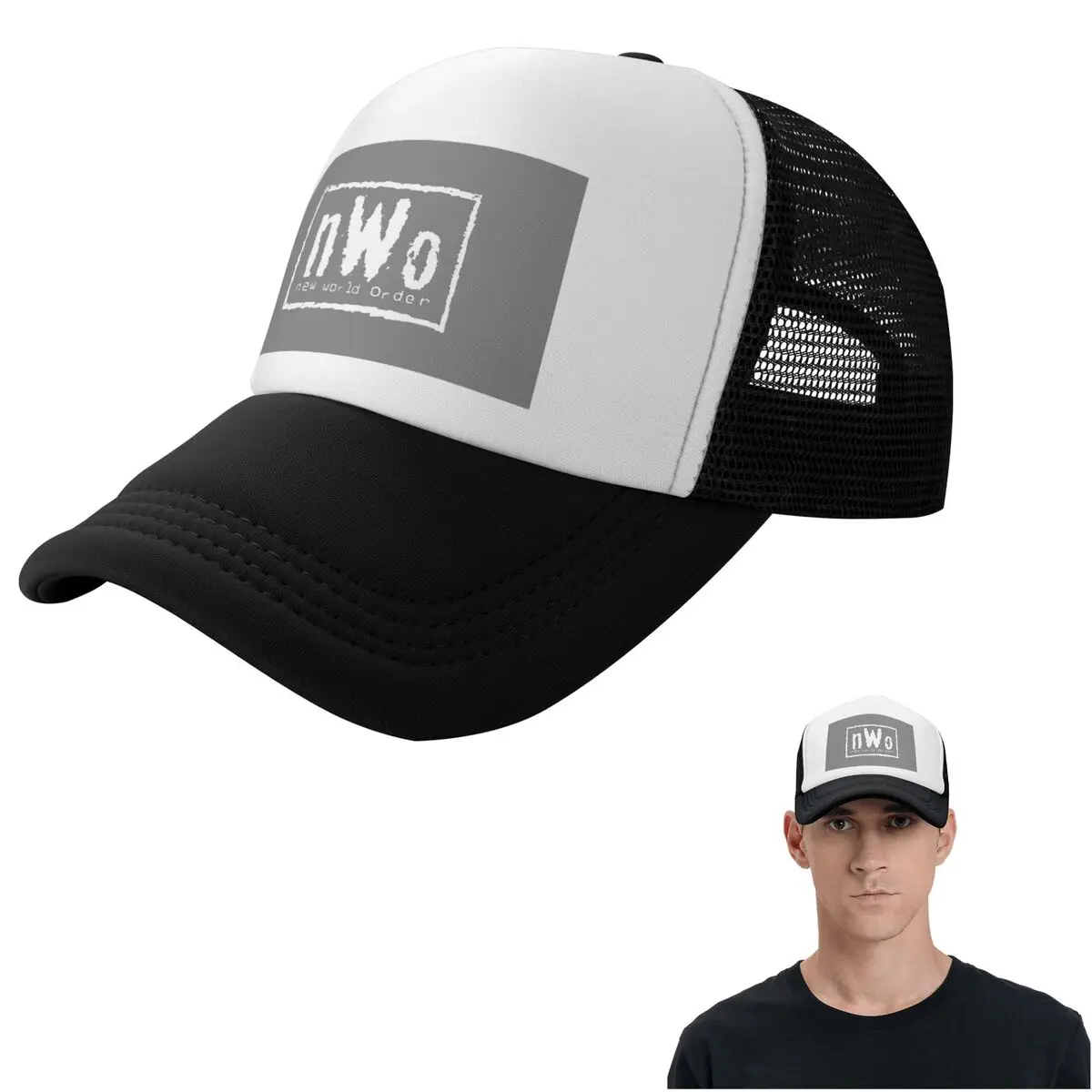 NWO New World Order Wrestling Cap Casual Mesh Baseball Caps Adjustable Hat Hip Hop Summer Unisex Baseball Hats