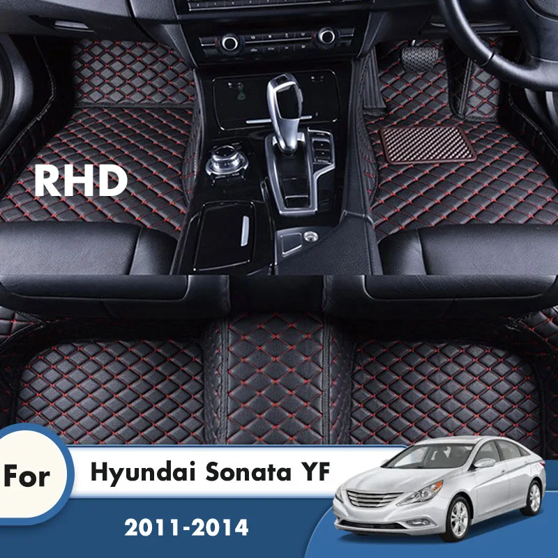 

RHD Carpets For Hyundai Sonata YF 2014 2013 2012 2011 Car Floor Mats Foot Pads Custom Automobile Car Accessories Interior Covers