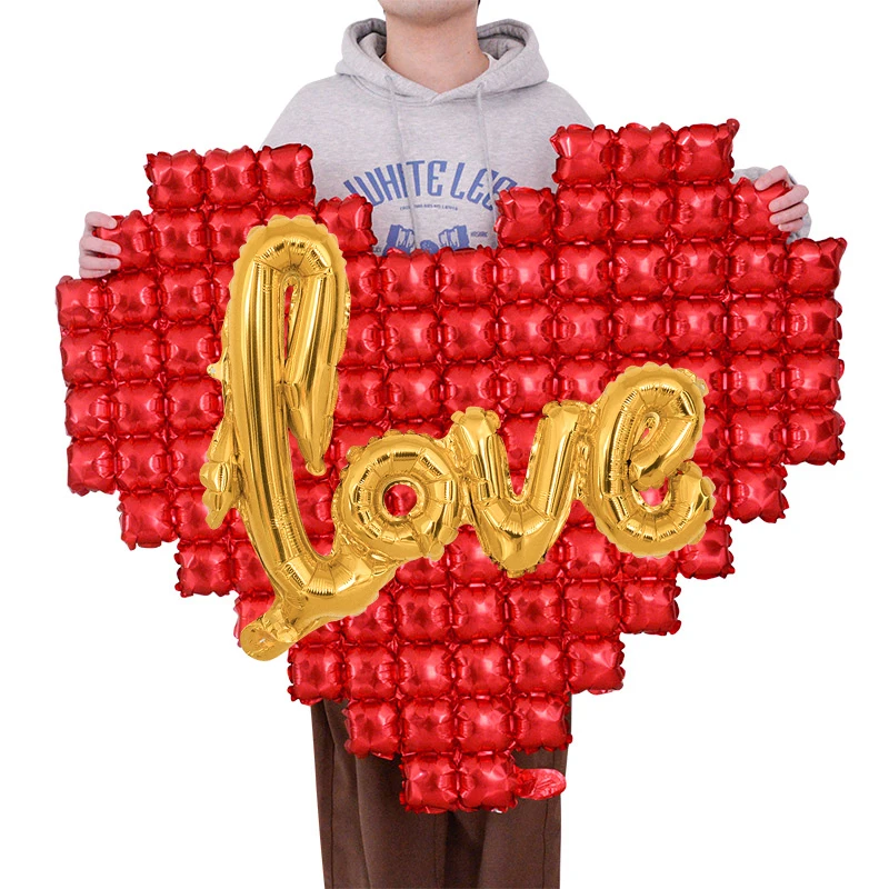 1 STÜCK Großer Hintergrund Wanddekoration Herz LIEBE Luftballons Für Frauentag Valentinstag Königin Geburtstag Ehe P Vorschlag