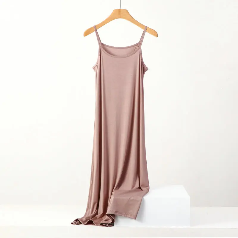 XL to 8XL Lengthen Modal Dress  Large size Spaghetti strap bottoming dresses Halter sundress Camisoles slips Inner Petticoat