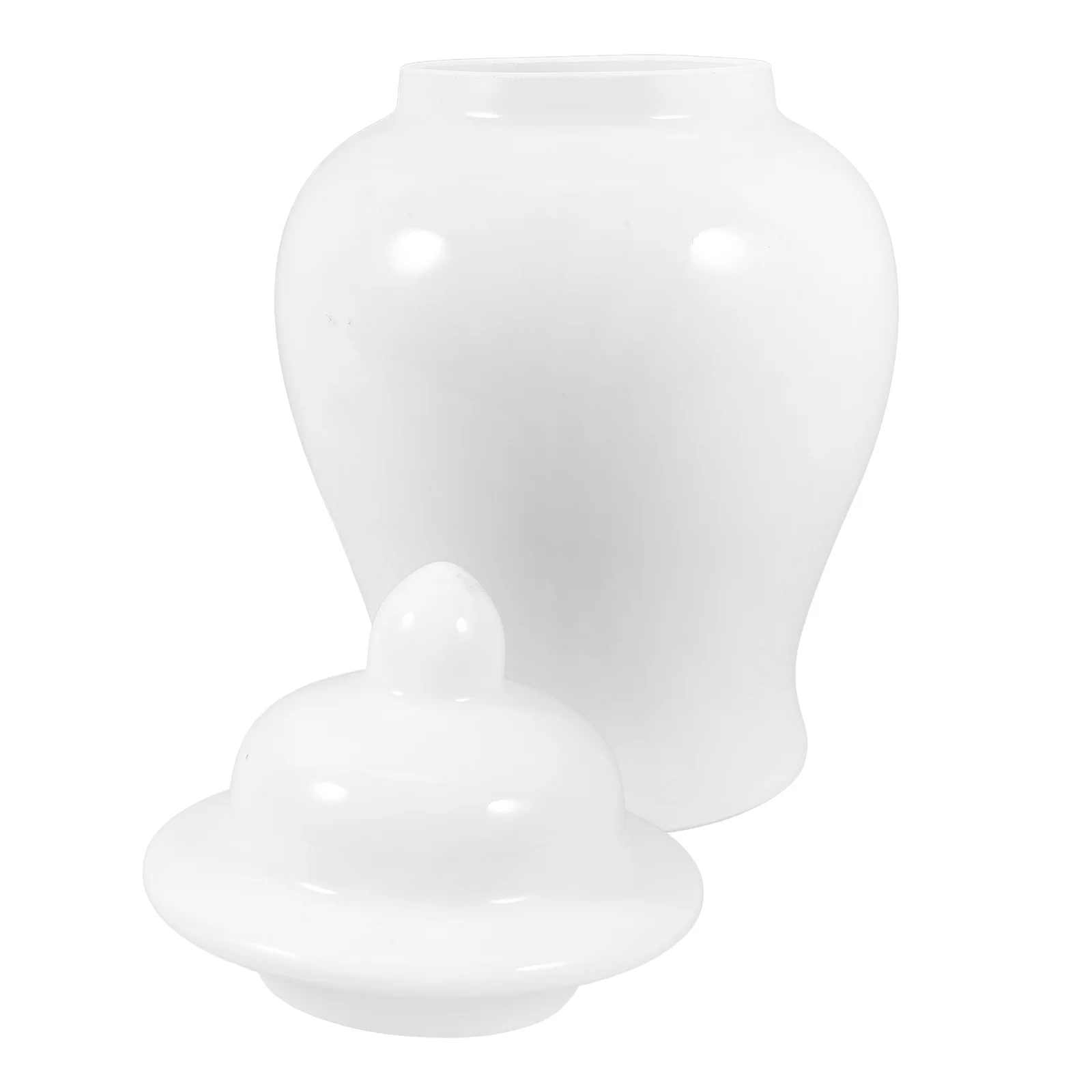 

Ceramic White General Jar Stylish Ornament for Home Office Hotel Decorative Porcelain Jar Small Storage Holder