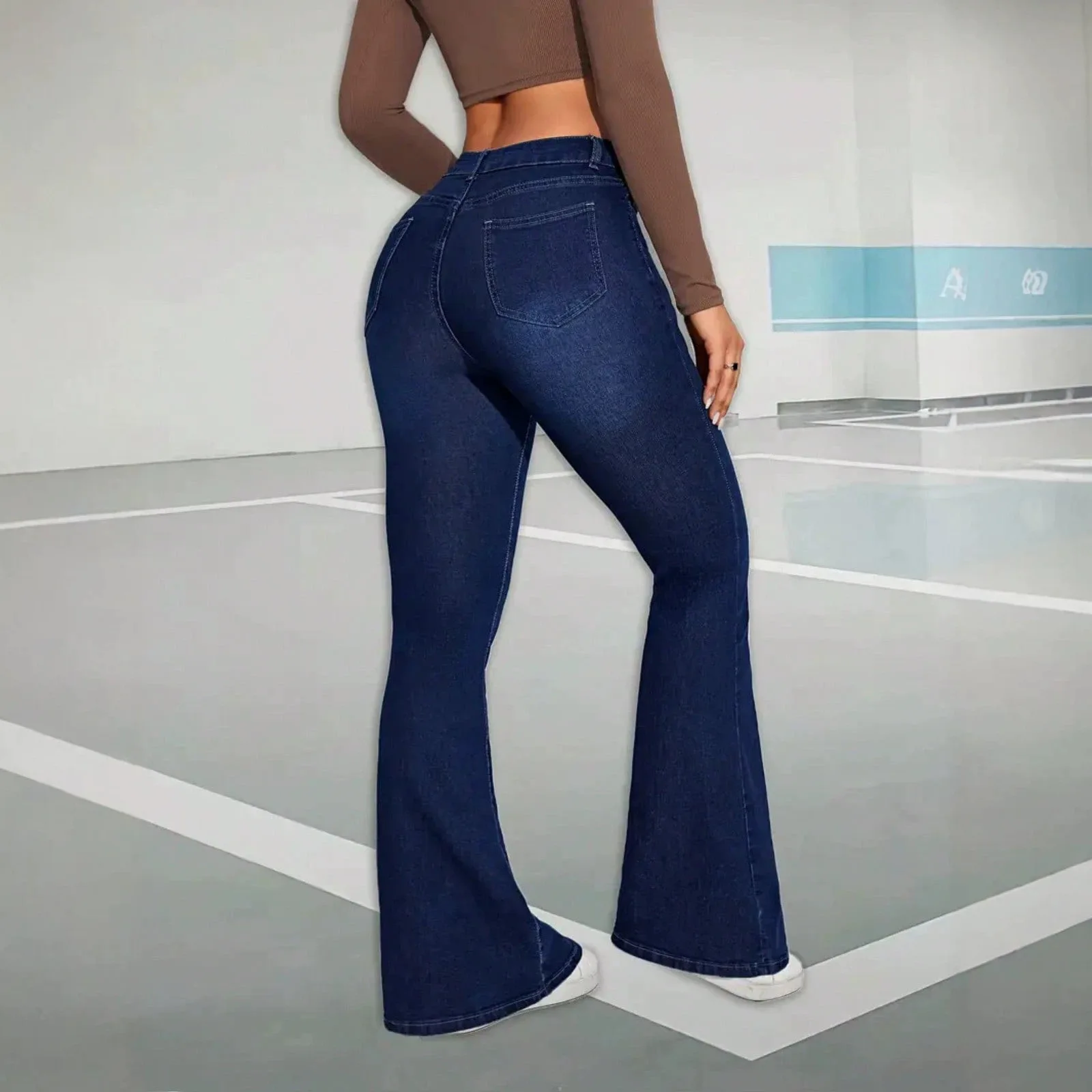 Summer Women's Denim Pants Versatile The Streets Daily Slimming and Elegant Commuting Micro Flared Pants