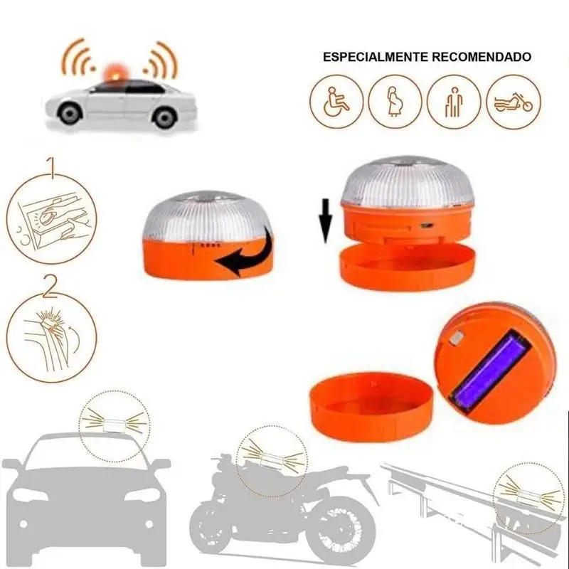 Spain Car Emergency Light Signal V16 Traffic Sensing Induction Light Magnetic Rechargeable Light USB Strobe D7Z4
