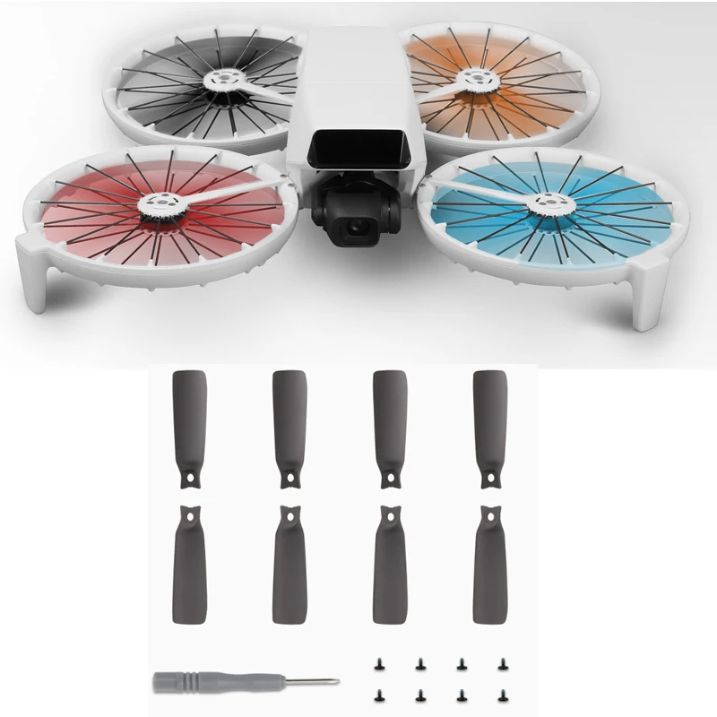 8PCS Colorful 4022F Propeller Props Blade Replacement for DJI Flip Drone Accessory Light Weight Wing Fans