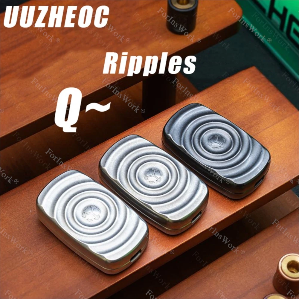 JUZHE EDC Ripple Q Spring Feel Garfo de ajuste magnético Placa de pressão Liga de titânio Brinquedo de descompressão na ponta do dedo