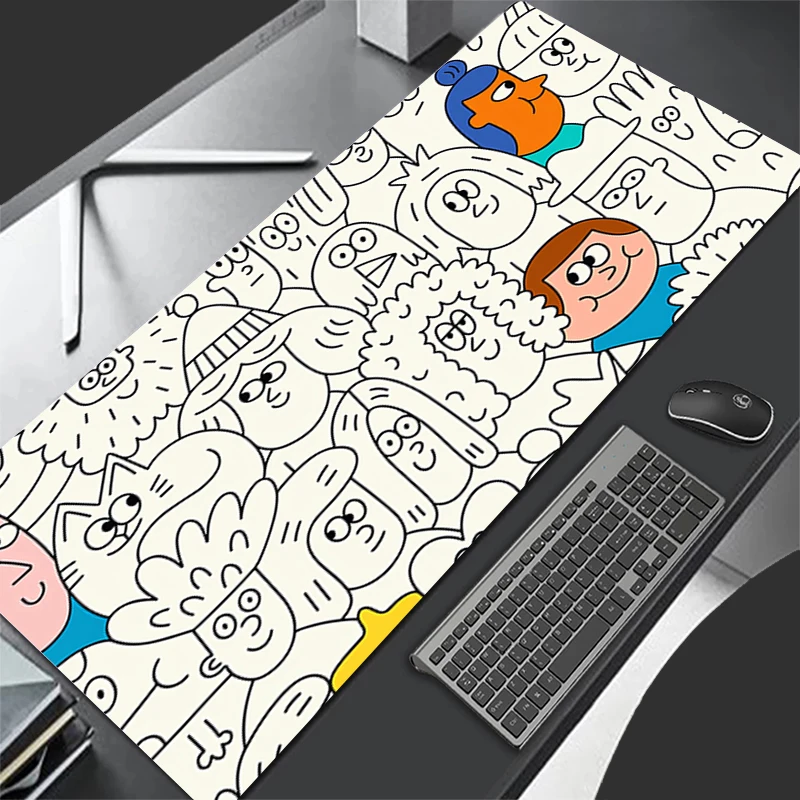 

Mousepad Pattern Game Pad Rubber Mouse Pad Accessories Desk Mat Non Slip Office Table Mat Gamer Abstract Graffiti Keyboard Pad