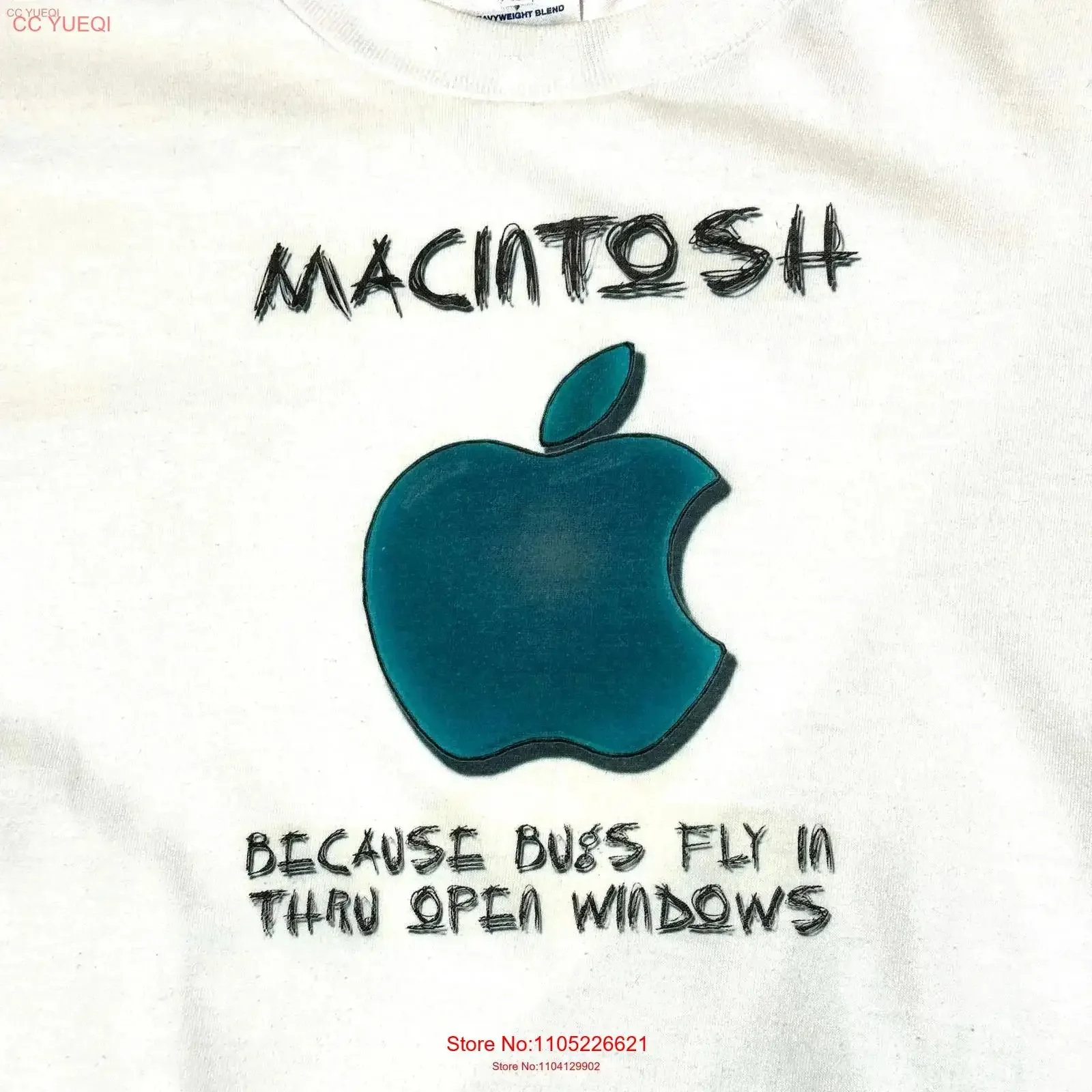 Vintage Waschmaschine 1998 Computer iMac G3 Weil Fehler durch offene Fenster geflogen T-Shirt Jerzees Größe L Vintage Washed