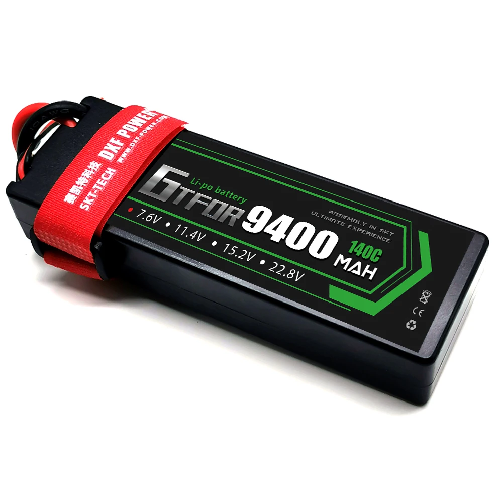 GTFDR 7.4V 7.6V 2S Battery Lipo 5200mAh 5300mAh 6500mAh 7200mAh 7500mAh 8200mAh 8400mAh 9400mAh HV 5mm Graphene for Buggy 1/10