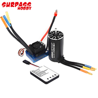 Surpass Hobby 4076 1350KV/1550KV/1700KV/2000KV/2250KV Sensorless Brushless Motor 120A 3-6S ESC For 1/8 1:8 RC Car Truck