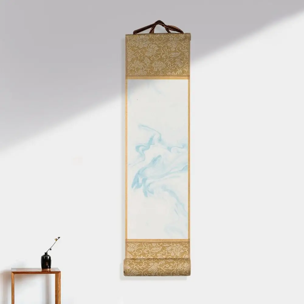 

Mounting DIY Crafts Teahouse Mini Batik Trumpet Scroll Gilded Rice Paper Scroll Painting Drawing Paper Blank Hanging Scroll
