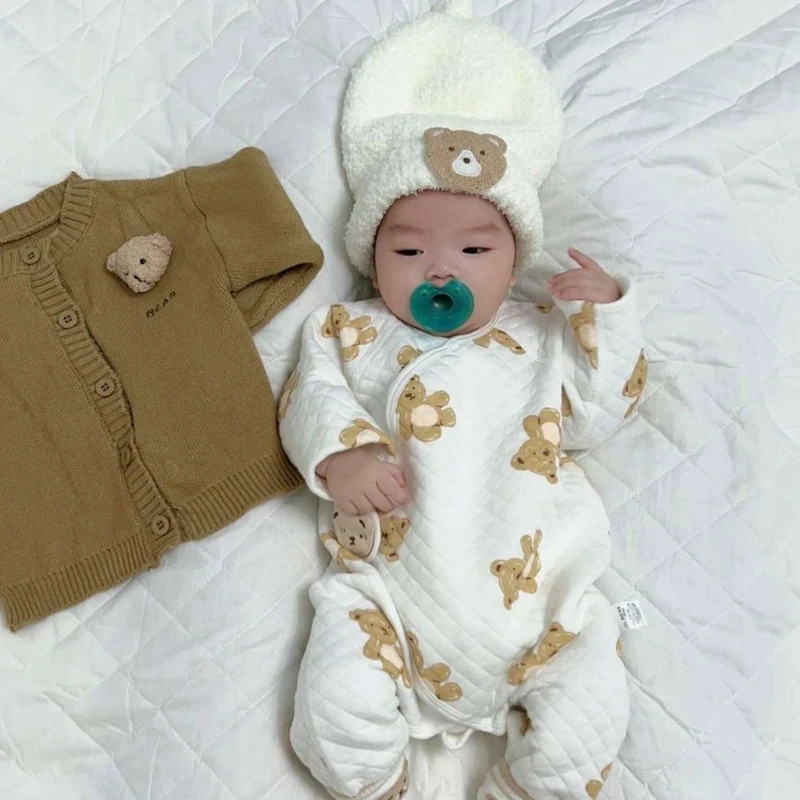 Triple layered Cotton Baby Onesie Newborn Bodysuit Warm & Comfortable All Day Long for Unmatches Warmth & Softness Gift