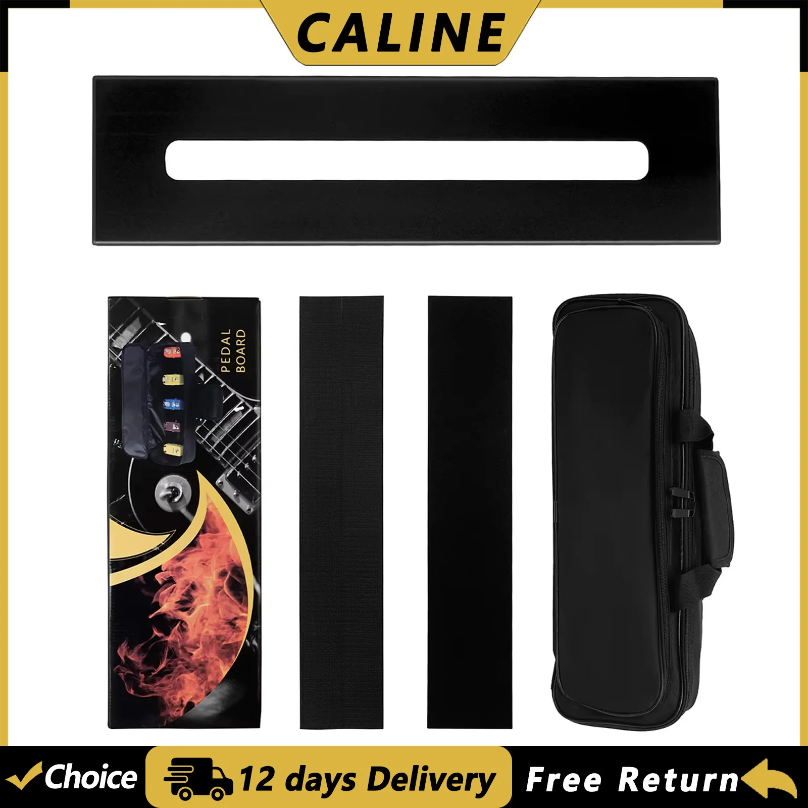 

Caline CB-107 Guitar Effect Pedal Board Pedalboard Aluminum Alloy Guitar Pedalboard with Carrying Bag Effect Pedal Plate