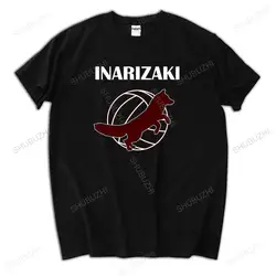 men's Korean Style tee-shirt The Inarizaki Volleyball T-shirt for Men Manga Anime Haikyuu Tshirt man high quality tee brand top