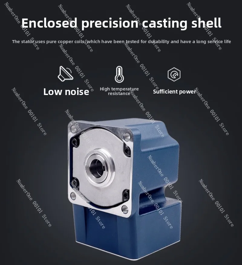 Reduction motor AC 220V single-phase speed-adjustable brake hollow solid shaft right-angle motor