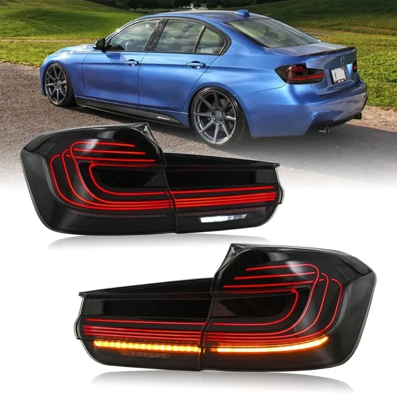 

Full LED Tail Lights For BMW 3-Series F30 Sedan 2013-2018, Blackline Style with Dynamic Turn Signal