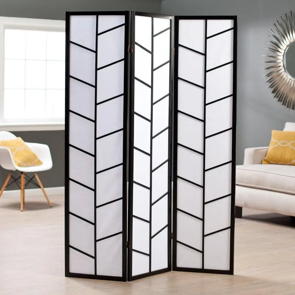 

Black 3-Panel Climbing Screen Room Divider