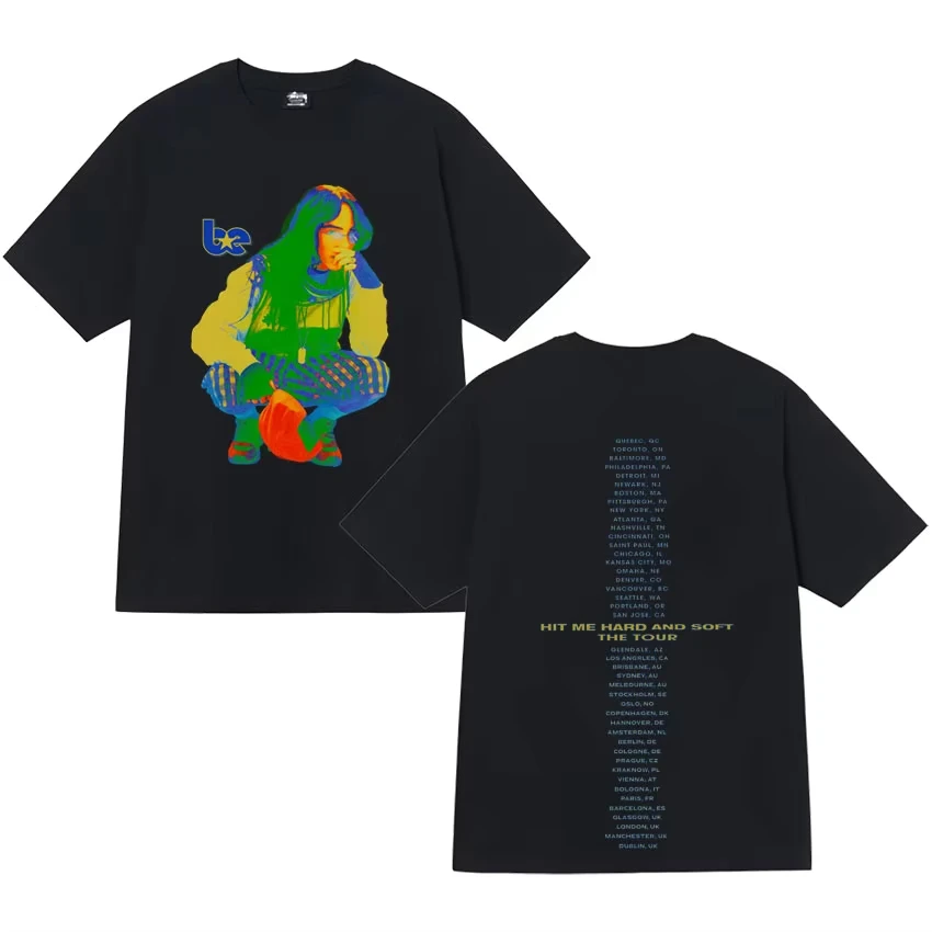 الرجال موضة الهيب هوب تي شيرت بأكمام قصيرة حجم كبير القطن الخالص تي شيرت غير رسمي ShritBit Me جولة صلبة وناعمة Merch T Shrits