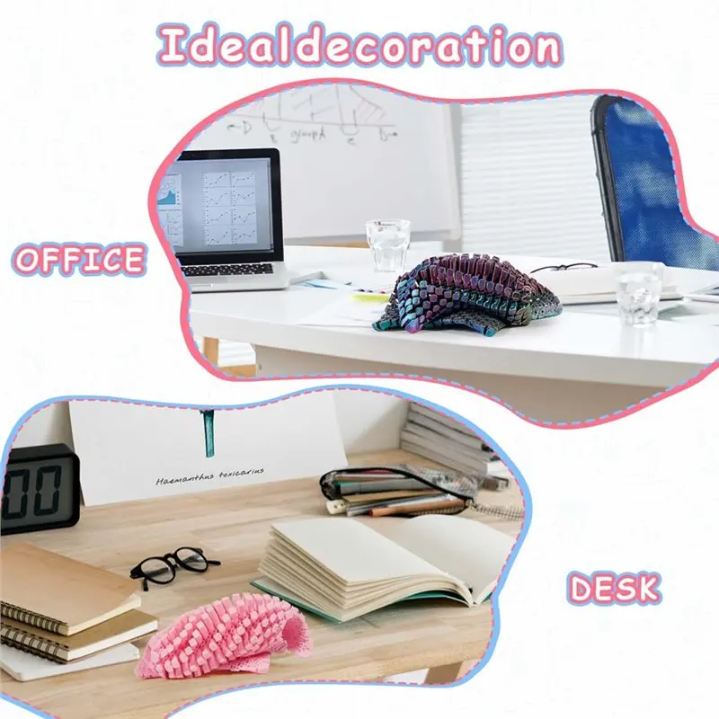 نجم البحر المرن اللطيف - ديكور مكتبي مطبوع بتقنية ثلاثية الأبعاد، هدية مرنة على شكل نجم البحر