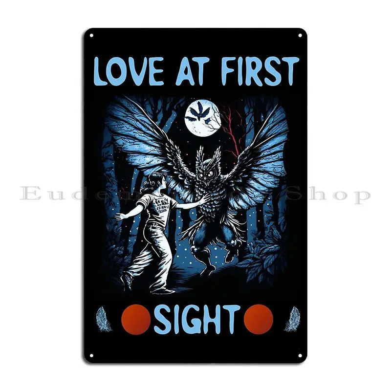 Mothman Sighting Metal Plaque Cinema Wall Cave Mural Custom Home Tin Sign Poster