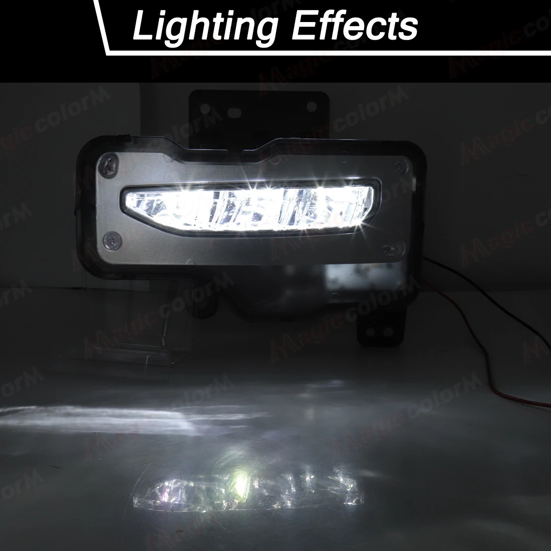 DLAA مصابيح الضباب لجي إم سي سييرا 1500 2016 2017 2018 LED سيارة FDRL النهار تشغيل أضواء ront الوفير المصابيح الأمامية الأبيض أضواء النهار 12 فولت #2