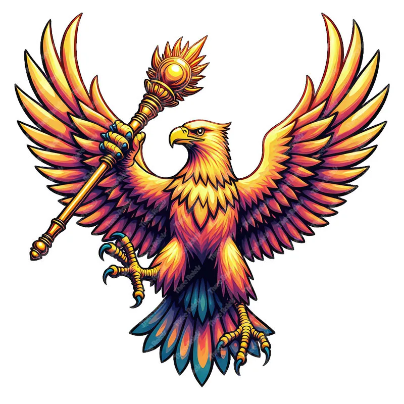 Three Ratels CD129 Flying Golden Eagle Wall Stickers For home decoration Personalized car decals