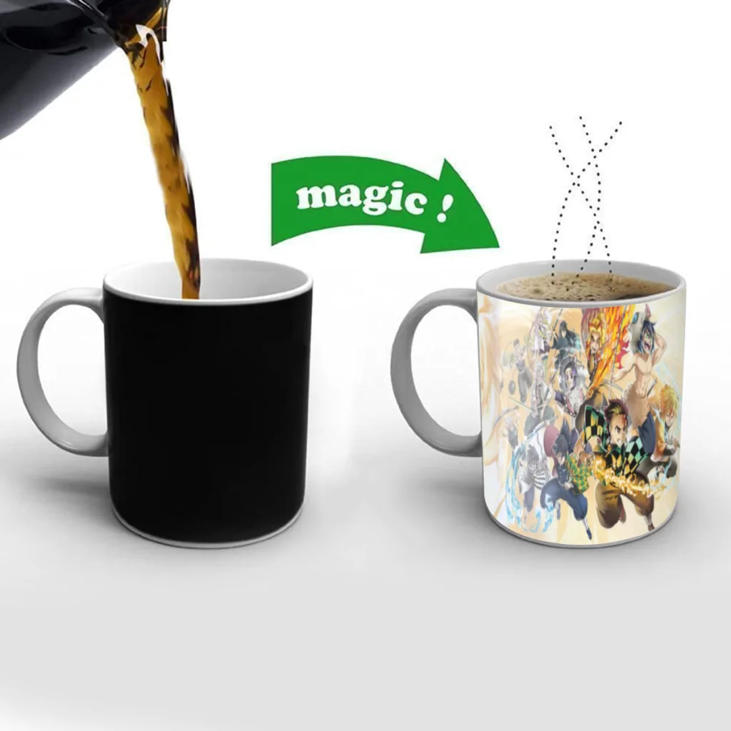 

Ghost Killing Blade Tanjiro Nedouzi Color Changing Mug Ceramic Home Office Milk Coffee Cup Birthday Gift for Children Student