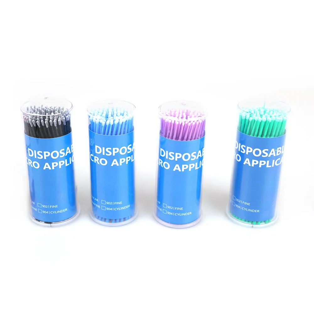 ELIJAH 100Pcs/Box Dental Disposable Micro Brushes Applicators Micro Brush Dentistry Eyelashes Extension Makeup Brush Tools
