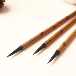 Rabbit Hair Brush Meticulous Painting Line Drawing Brushes Chinese Baimiao Brush Pen Characters Landscape Watercoloring Brush