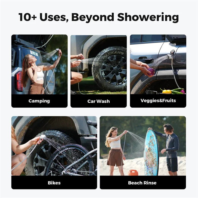 

RTSHE-Portable Electric Shower,IPX7 Waterproof Outdoor Camping, IPX7 Waterproof Outdoor Adventures & Home Cleaning