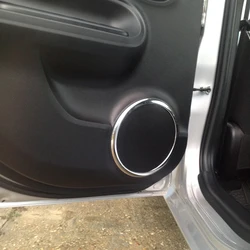 4pcs Door Speaker Ring Molding Garnish Trim Cover SuS304 Stainless Steel For Toyota Prius C AQUA NHP10 2011-2014