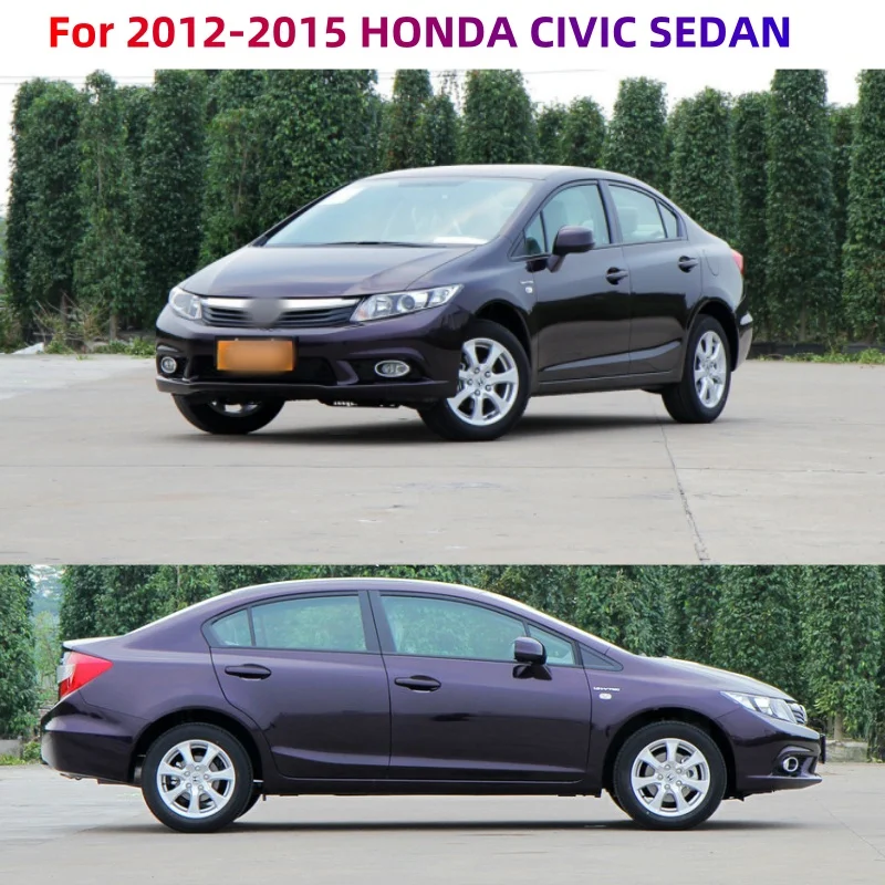 For Honda Civic 2012 2013 2014 2015 Sedan Window Visors Rain Sun Guard Vent Wind Deflector Weathershield Car Styling Accessories
