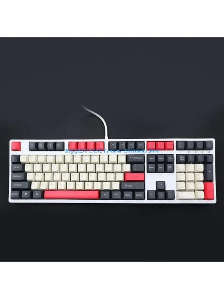 

104 Keys Laser-Engraved PBT Keycap OEM Profile Color Matching Dye-Sub Keycap